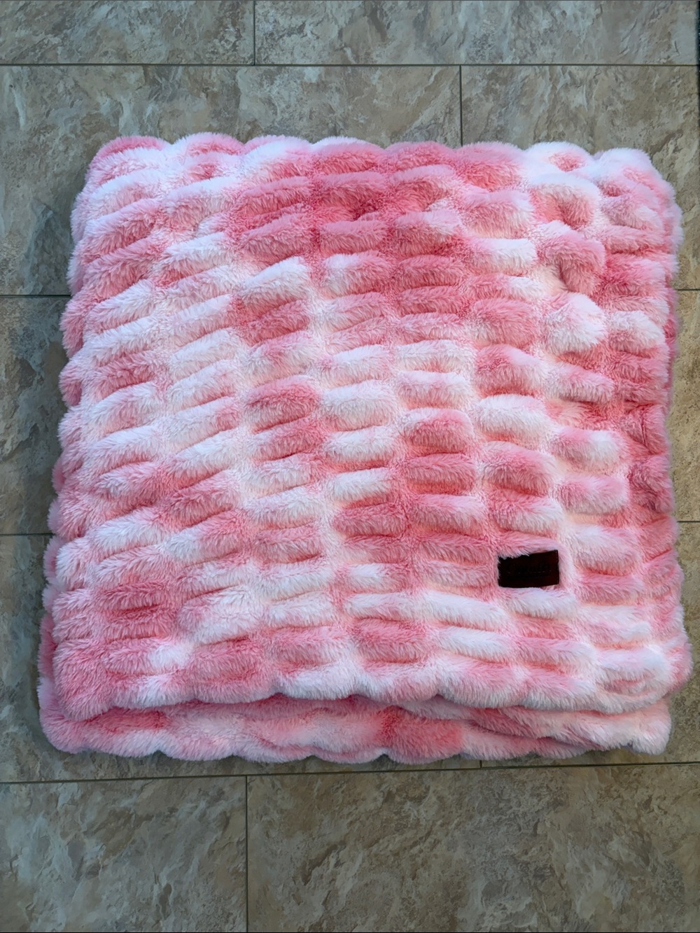 Cozy Pink Plush Throw Blanket by